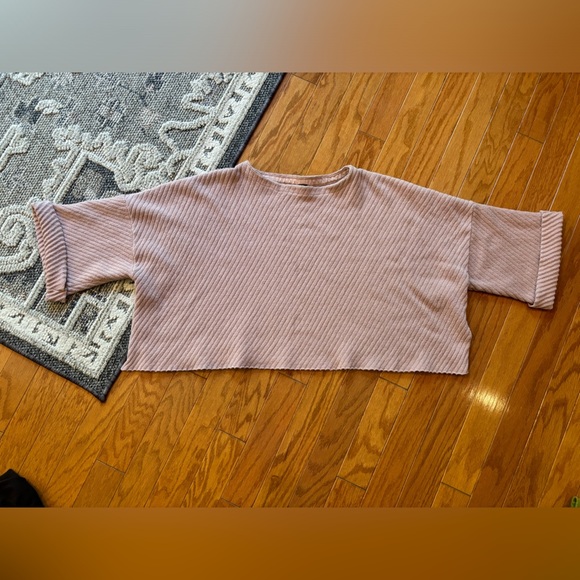 Free People Oversized Cropped Sweater Womens Size Medium - Picture 1 of 4